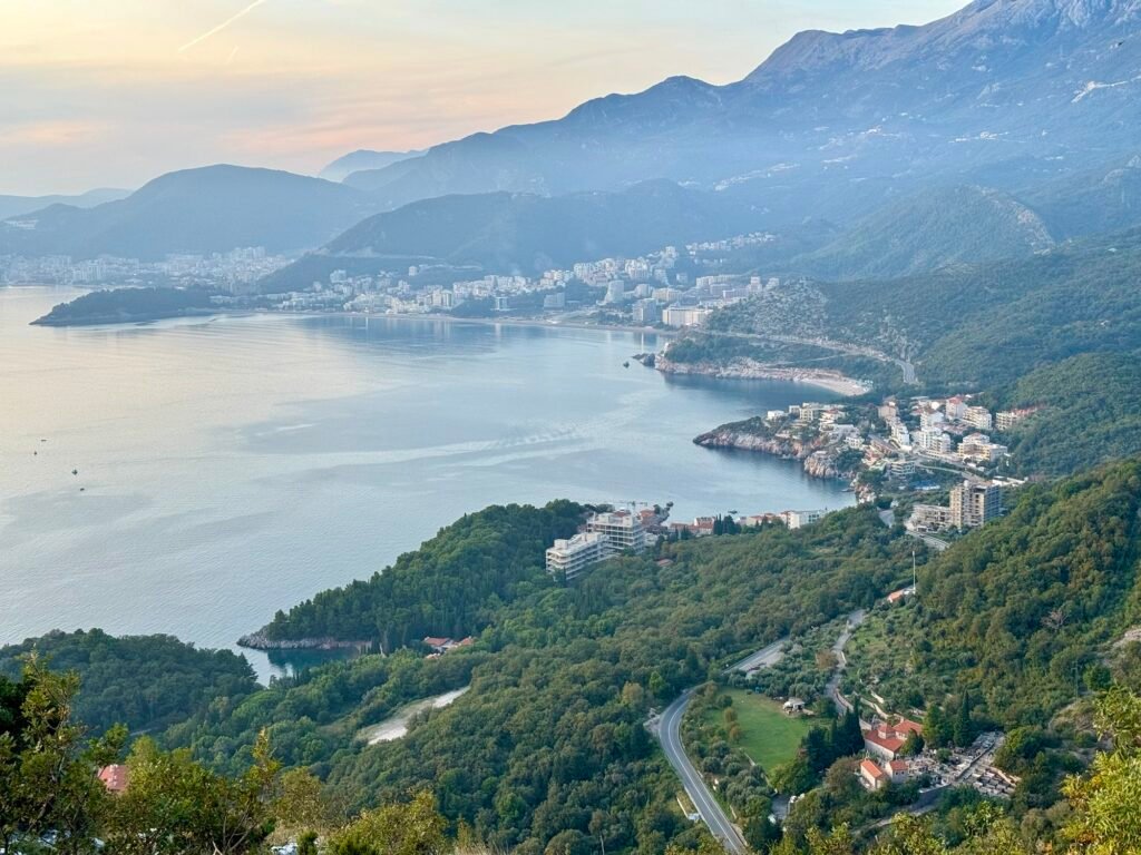 Scenic Views from the Church of St. Sava in Montenegro
