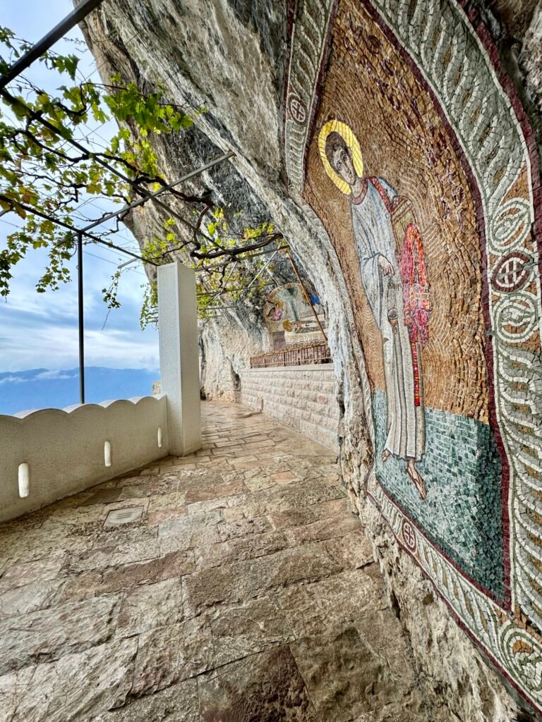Terrace at Upper Ostrog: resting place of Saint Basil of Ostrog