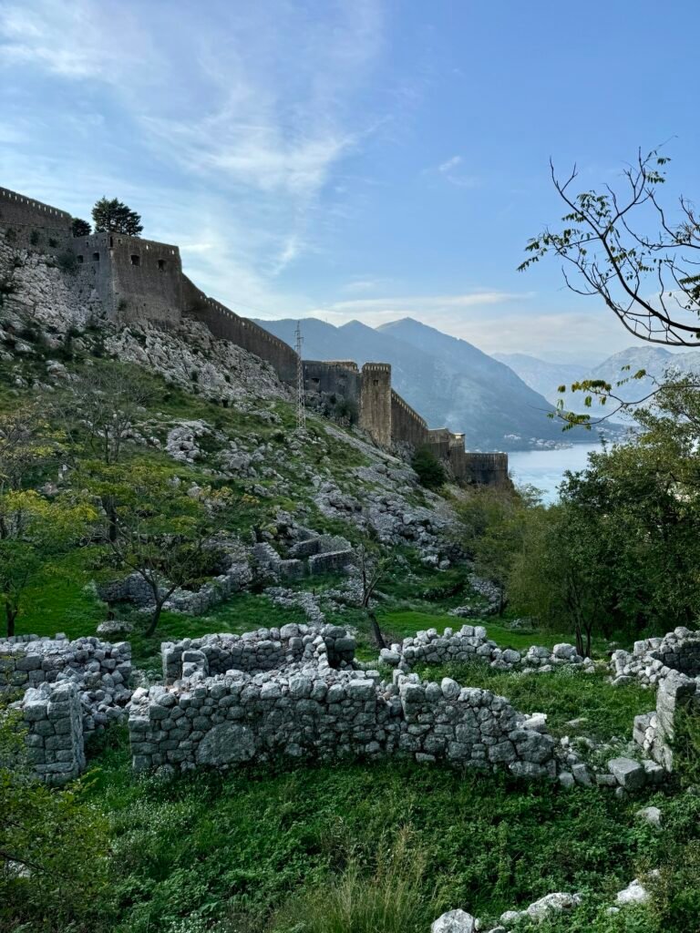 Close-Up of Kotor’s Old Fortress Along the Scenic Hiking Trail