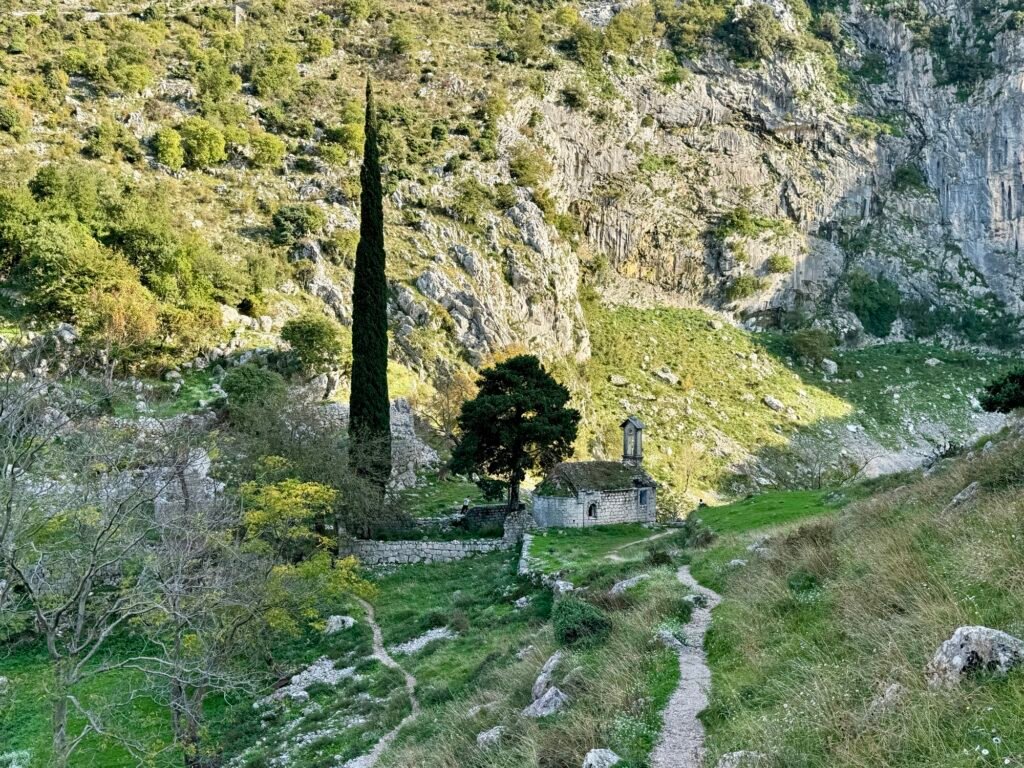 A Charming Stone Church on the Ladder of Kotor Path