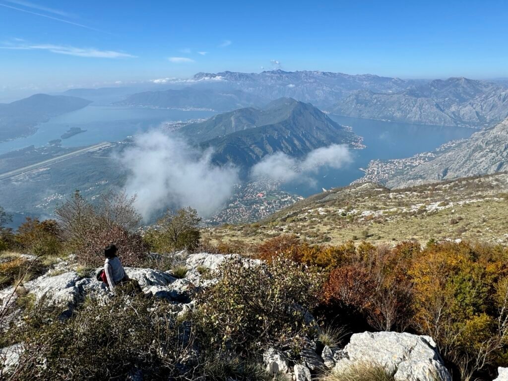 Panoramic Views of the Bay of Kotor and Budva from Lovćen