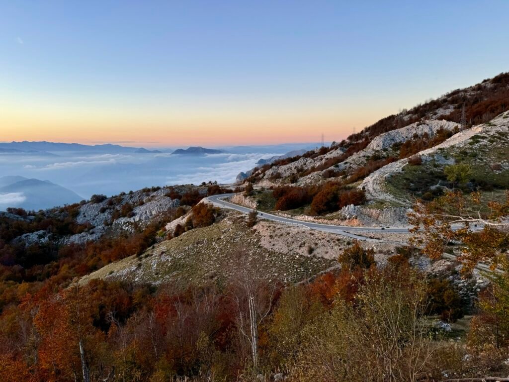 Winding Mountain Roads in Lovćen National Park, Montenegro