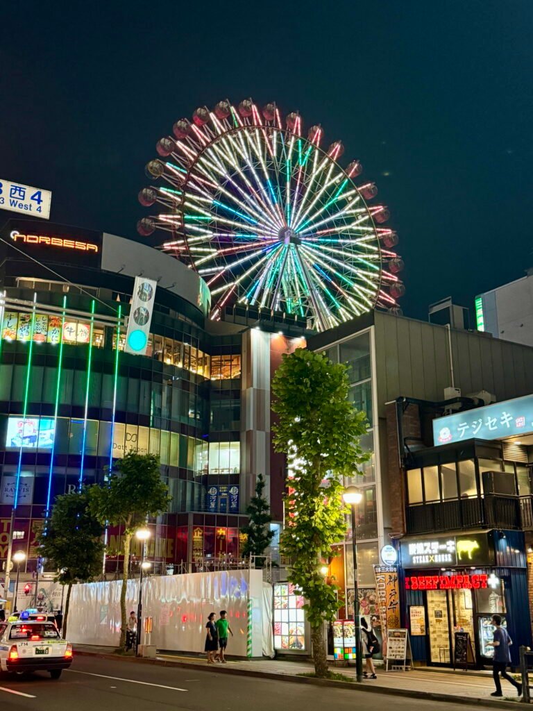 Streets of Sapporo at night