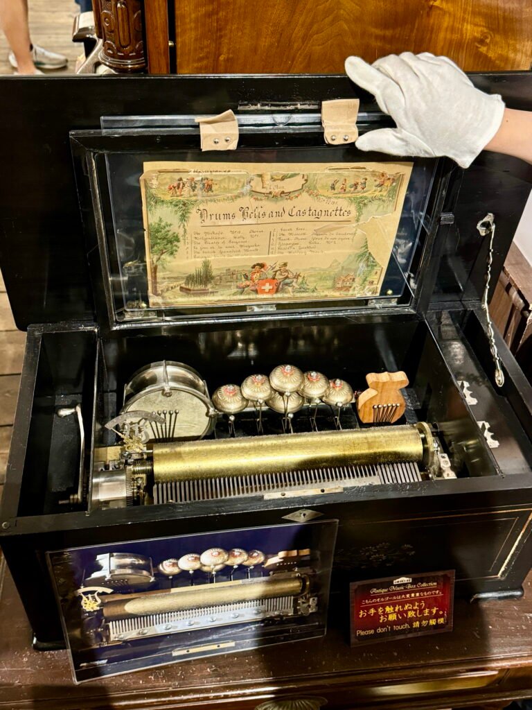 Antique music box in Otaru Music Box Museum